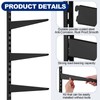 Colingmill 8 Pcs Black Twin Rail Upright Wall Shelving System