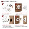 20 Pcs Full Overlay Frameless Soft Close Cabinet Hinges,105° 3-Way
