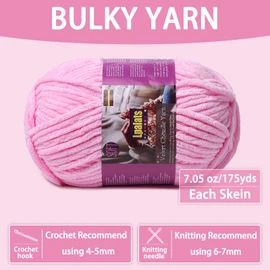 Lpalats - Hilo grueso de chenilla para ganchillo, 2 x 200 g, para manta de bebé suave – 350 yardas de lana gruesa esponjosa para tejer mantas Amigurumi (2, amarillo ganso)