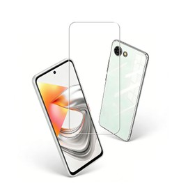 Compatible with Nubia S2E Glass Film + Nubia S2R Case Tempered Glass Made by Japan Asahi Glass 9H Hardness High Transmittance Shock Absorption Fingerprint Prevention Case TPU Material Thin Lightweight