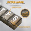 Weekly Pill Organizer - Extra Large with Easy to Read