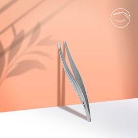 STALEKS PRO Precision Eyebrow Tweezers with Beveled Edges Medical Grade Stainless Steel Classic 12/3