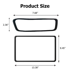 QKWL 2PCS Screen And Mirror Protection Frames, Model Y Screen Protector, Durable And Comfortable To The Touch, Suitable For Model 3 (2017-2023) And Model Y (2019-2025) etc (Black)