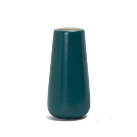 D'vine Dev 8 Inch Ceramic Flower Vase Matte Finishing, Minimalist Design for Home Décor, Bedroom, Living Room, Centerpieces, Office, Emerald Green, VS-XH-F-1