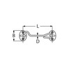 Dutyhook 4.5X50 Cabin Hook, Stainless Steel AISI 316