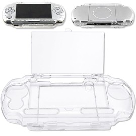 Clear Hard Case for PSP - Full Cover Protector with Clear Display Movie Bracket, Shock/Scratch Resistant (for PSP 2000/3000 Series)