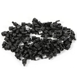 M3 Spacers, M3 Nylon Spacers, 6X6 Spacers, Spacers with 100 Pieces, Black