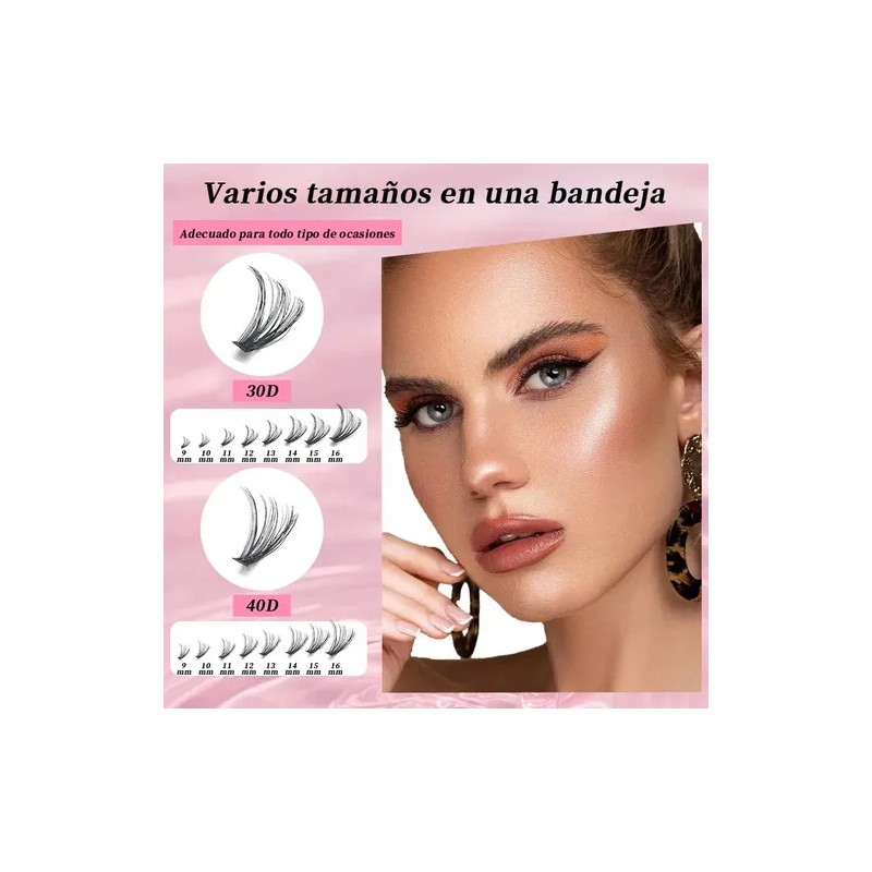 Kit de Extensiones de Pestañas Postizas con Pegamento y Sellador