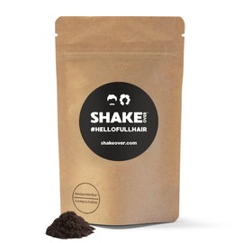 SHAKE OVER Vegan Hair for Thickening Hair with Zinc Enriched Fibres, High Quality Pouring Hair, Made in Europe (30 g (Refill), Medium Brown)
