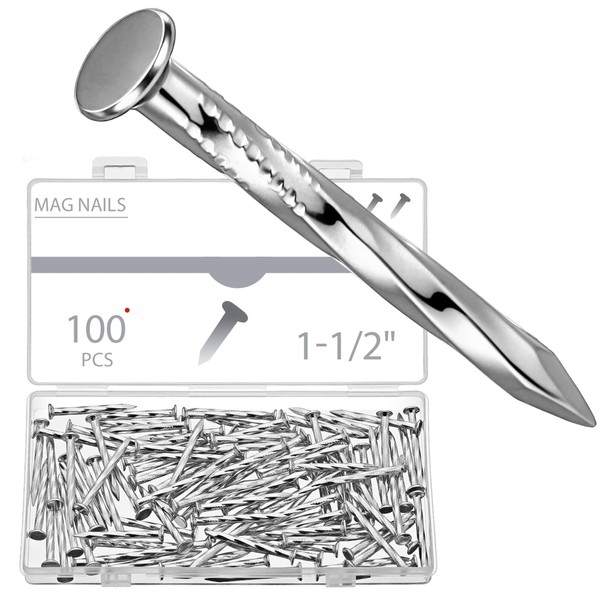 Moxweyeni 100 Count MagNails 1-1/2 Inch x 1/4 Inch Steel