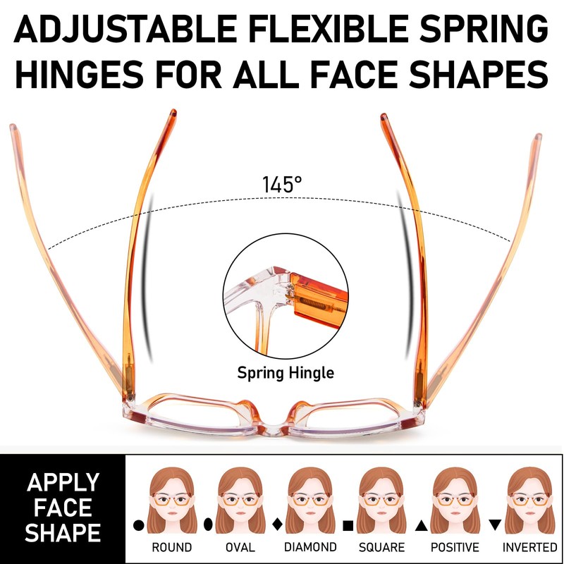 KoKoBin 6 Pack Oprah Style Reading Glasses for Women? Oversize