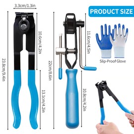 2Pcs CV Boot Clamp Pliers, Stainless Steel Cv Boot Tool Adjustable Ear Hose Clamps in Two Sizes or ATV/UTV/CV Vehicle Tie-Down Strap Fixing and Repair