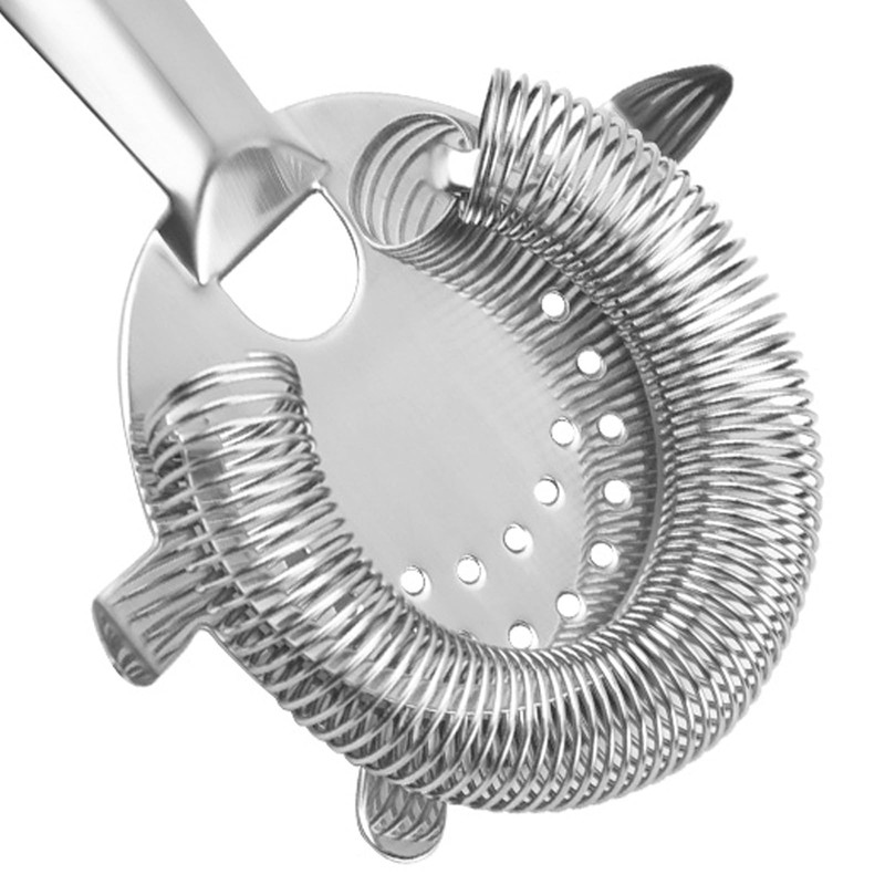 Hawthorne Cocktail Strainer, Stainless Steel Bar Strainer, Professional 4 Prong