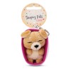NICI Keyring Sleeping Pets Dog Light Brown 8 cm