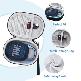 XANAD Hard Case Compatible with JBL Clip 5/Clip 4/Clip 4 Eco Portable Bluetooth Speaker - Travel Protective Carrying Storage Case Bag(Gray)