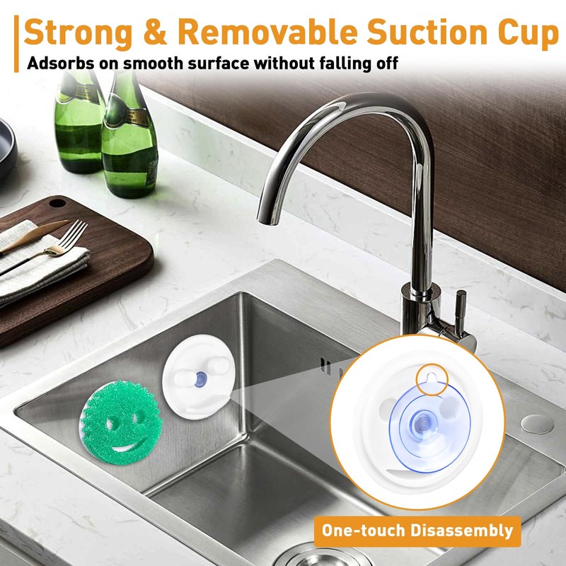 LveSunny 2PCS Sponge Holder for Kitchen Sink, Sink Caddy for