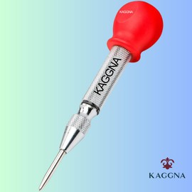 KAGGNA 5-Inch Automatic Center Punch for Metal, Leather Punch, Adjustable Impact Spring Loaded Center Punch Tool, Spring Punch, Center Punch Spring Loaded, Auto Center Punch