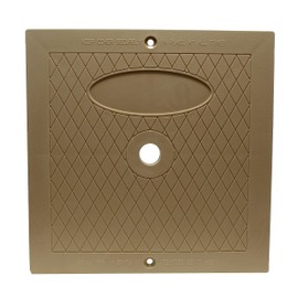 JSP Manufacturing 10 Inch Square Skimmer Deck Cover 10"x10" Lid Replacement for Hayward SPX1082E SP1082 (2, Tan)