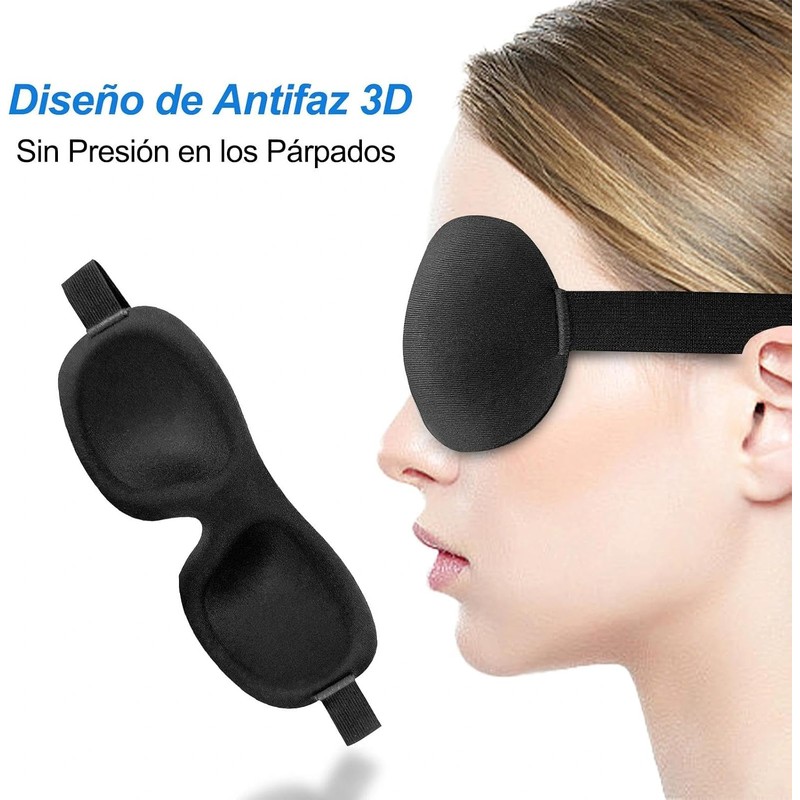 3 Piezas Mascara para Dormir, Cubre Ojos para Dormir, Antifaz