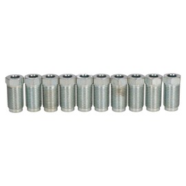 Long Steel Male Brake Pipe Union Fittings 1/2" x 20 UNF for 1/4" Brake Pipe 10pc