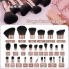 25 Set De Brochas Para Maquillaje Profesional +estuche +caja Color
