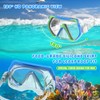 Kids Mask Fins Snorkel Set, Dry Top Snorkeling Gear for