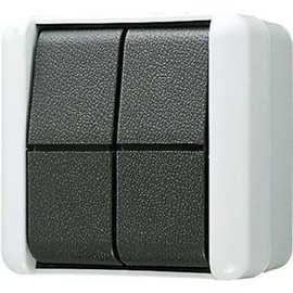 JUNG Doppel-Taster 10AX 250V 2 Wechsler 839 W