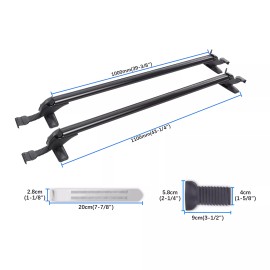 KEEPDSGN For Hyundai Genesis Coupe 43.3" Top Roof Rack Cross Bar Luggage Carrier w/ Lock