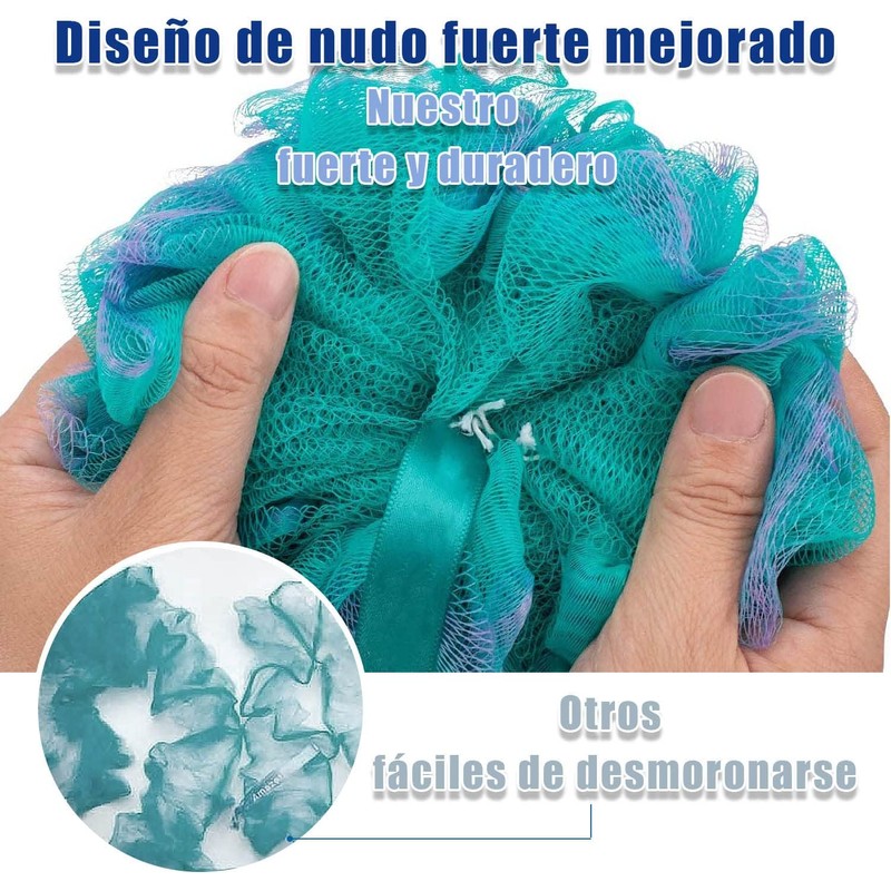 Juego de 4 Esponjas de Baño Extra Grandes de 75g