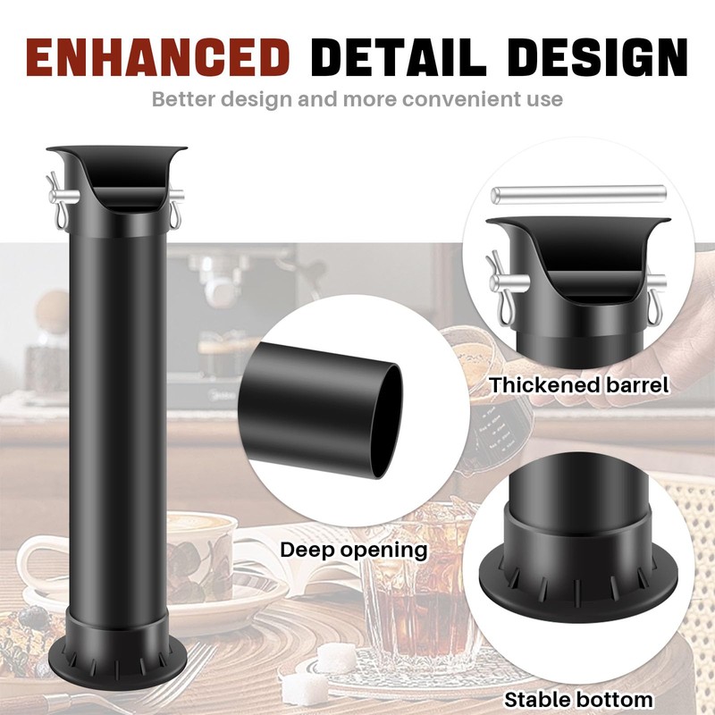 Gliery Espresso Coffee Knock Box for Barista Commercial Knock Box