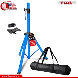 5Core Speaker Stand Tripod Tall Adjustable 72 Inch DJ Studio Monitor Stands - Sky Blue+Bag
