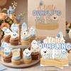 GRULLIN Blue Little Dumpling Baby Shower Cupcake Topper with Themed