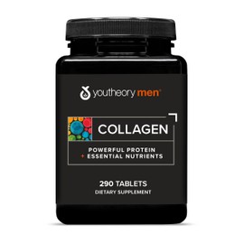 Youtheory Youtheory Men's Collagen - 5,000 mg Collagen - Daily Supplement for Men - for Hair & Skin Support* - Gluten, Soy & Dairy Free - 290 Tablets