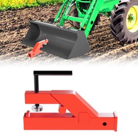HECASA Clamp On Trailer Hitch 2" Ball Tractor Mount Receiver Hitch Mount Adapter Compatible with Deere Bobcat Tractor Bucket