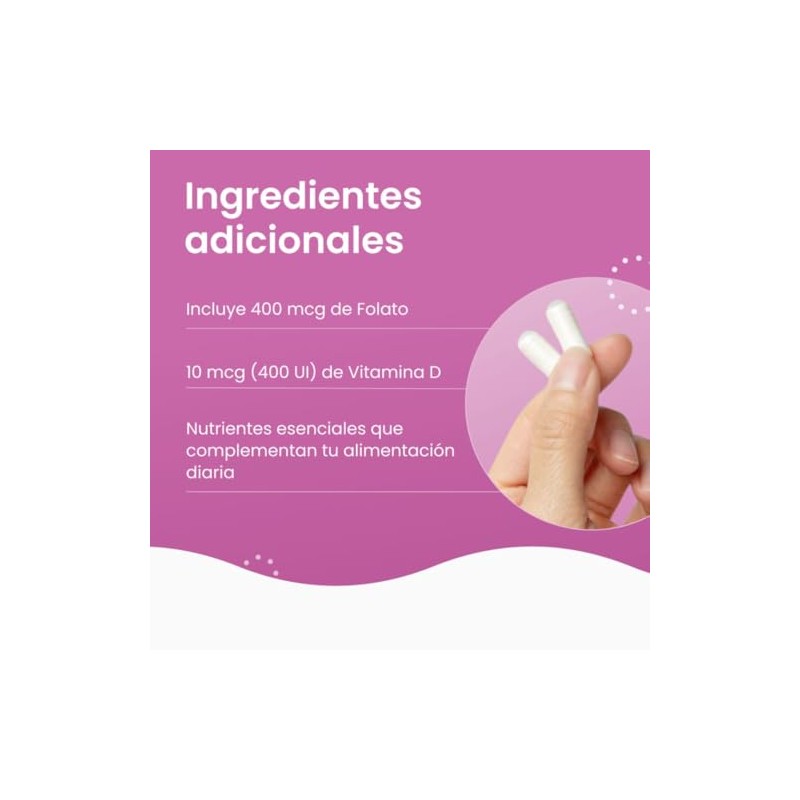 Optify Myo Inositol Chiro Folato Vitamina Gluten 120 Cápsulas Suministro
