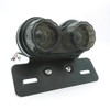 ONGMEIL Motorcycle Universal Tail Light Smoke Lens Tail Lamp LED