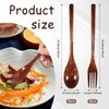 LIQWEI 6 Pcs Wooden Forks And Spoons, Wooden Utensil Set