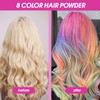 Landrain Pack of 8 Temporary Hair Chalks for Girls, Washable