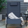 Outsunny Zero Gravity Rocking Chair Outdoor Chaise Lounge Chair Recliner