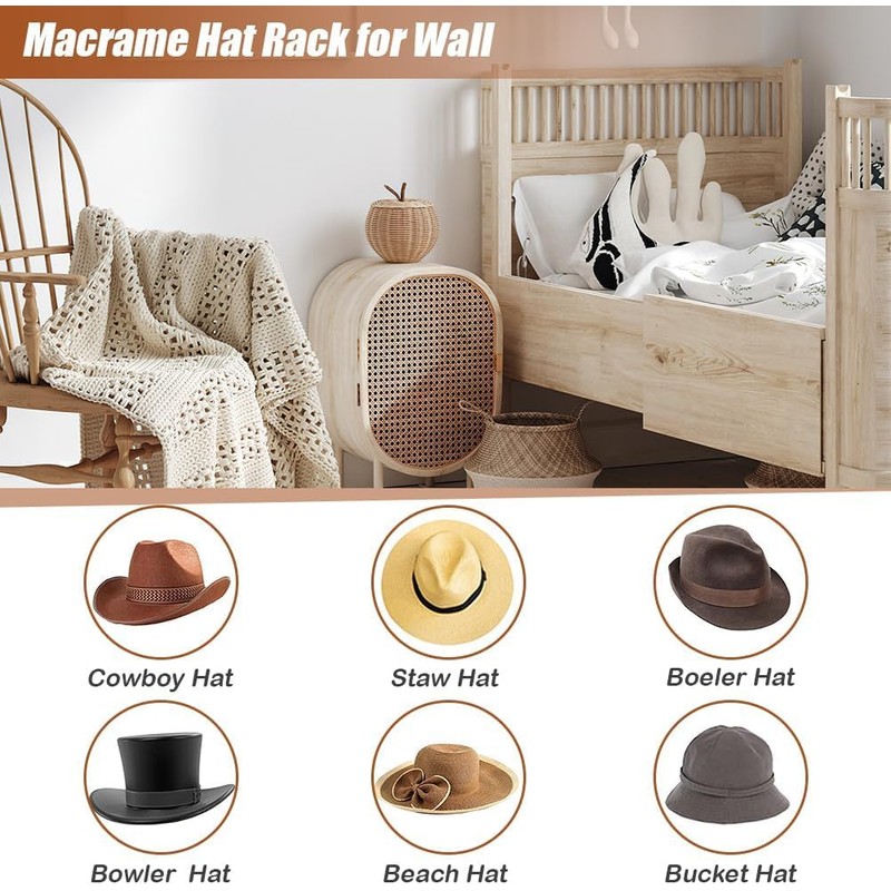 Lanxitown10Pcs Cowboy Hat Cover and One Cowboy Hat Rack Hat