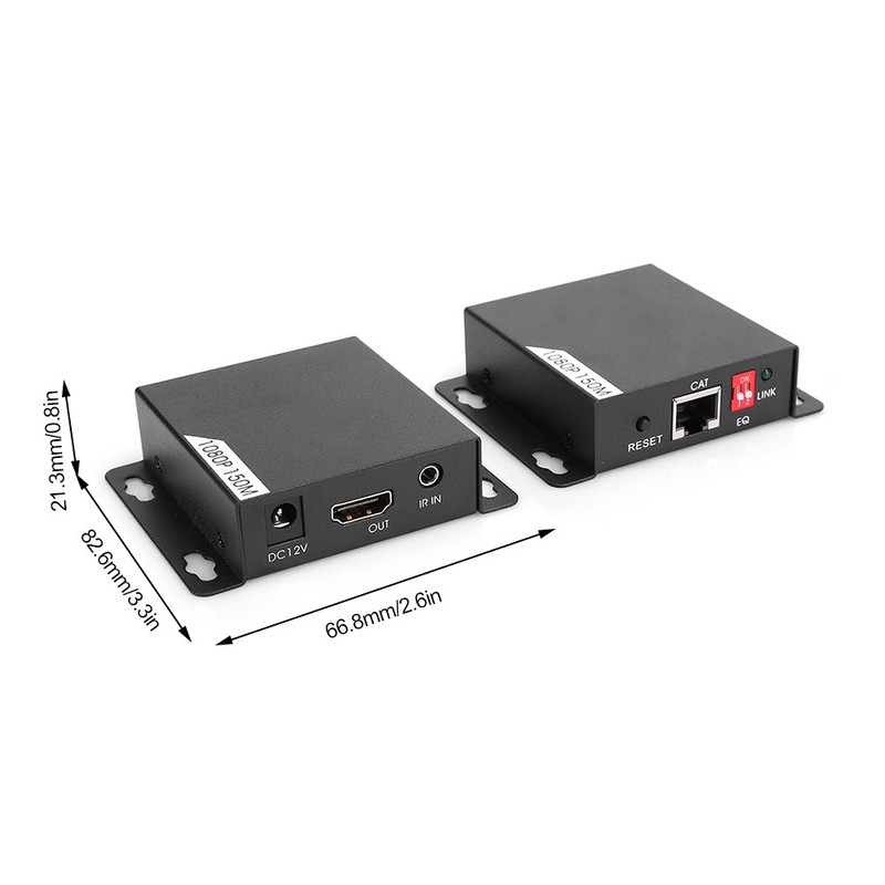 Single Network Cable Extender HDMI Visual Lossless 150 Meter