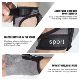 RIGWARL Cycling Gloves Protective Bicycle Gloves Anti-Slip Riding Gloves for Men Women Cycling Workout（L-Grey）