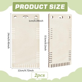 FINGERINSPIRE 2 Pcs Friendship Bracelet Making Kit 24x12cm Hole 10mm Rectangle Bracelet Braided Plate Bracelet Braiding Disc Set for Jewelry Making Bracelet String and Rewarding Activity