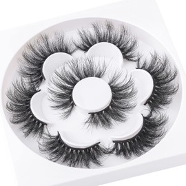 False Eyelashes, 7 Pairs, 5D Eyelashes, Handmade False Eyelashes, Fluffy Natural Eyelashes (HA56)