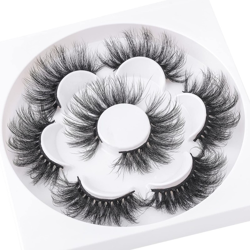 False Eyelashes, 7 Pairs, 5D Eyelashes, Handmade False Eyelashes, Fluffy