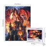 Dragon Puzzle for Adults 500 Pieces Fantasy Red Dragon Fire