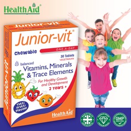 HealthAid Junior-VIT Chewable Multivitamins, 30 Vegetarian Tablets, Pack of 1