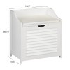 Household Essentials Single Load Hamper Cabinet Seat, White