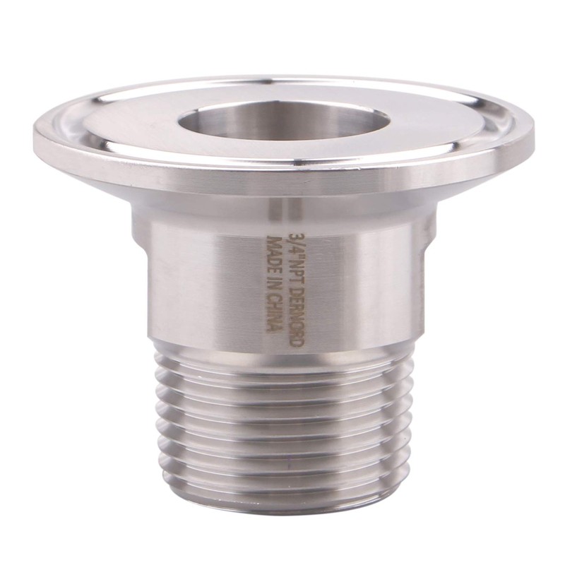 DERNORD 1.5 Inch Sanitary Tri Clamp to 3/4" Male Tri