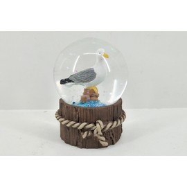 Cornelißen Glitter Ball Seagull Height 9 cm Animal Snow Miniature Shaker Glass Ball
